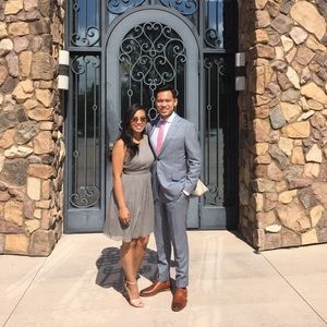 J-Crew one shoulder bridesmaid dress